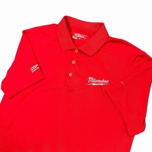 Nike Golf Dri-FIT Polo Medium Red Milwaukee M12 Fuel Embroidered Shirt